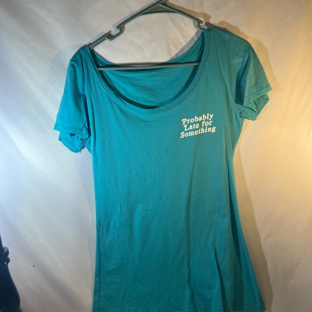 Teal Graphic Women's Top